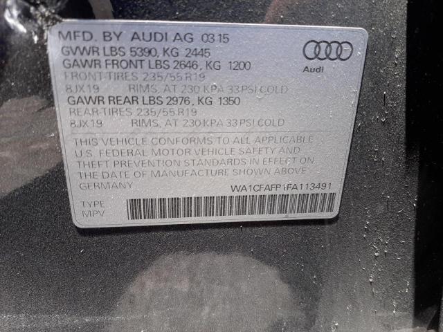 VIN WA1CFAFP1FA113491 2015 Audi Q5, Premium no.12