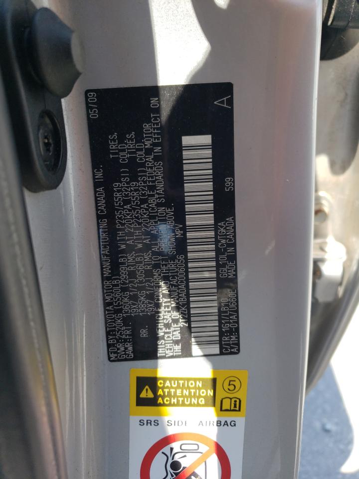 2T2ZK1BA0AC006056 2010 Lexus Rx 350