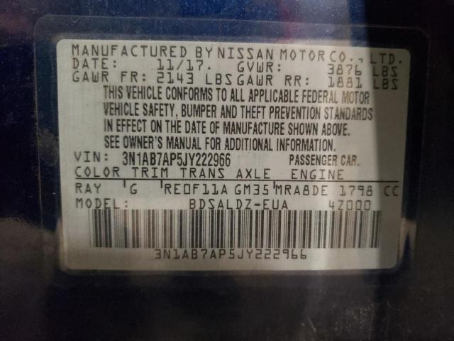 2018 NISSAN SENTRA S - 3N1AB7AP5JY222966