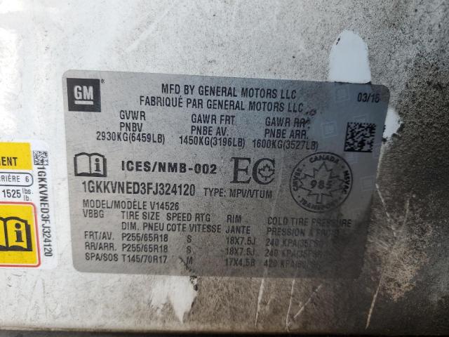 2015 GMC Acadia Sle VIN: 1GKKVNED3FJ324120 Lot: 59236434