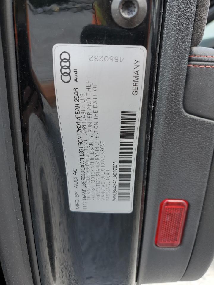 WAUB4AF41JA097036 2018 Audi S4 Premium Plus