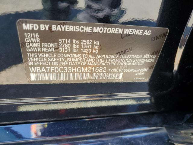 VIN WBA7F0C33HGM21682 2017 BMW 7 Series, 750 I no.13