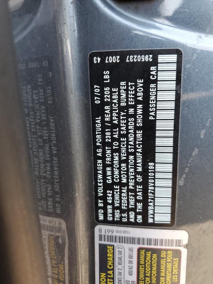 WVWBA71F78V010198 2008 Volkswagen Eos Turbo