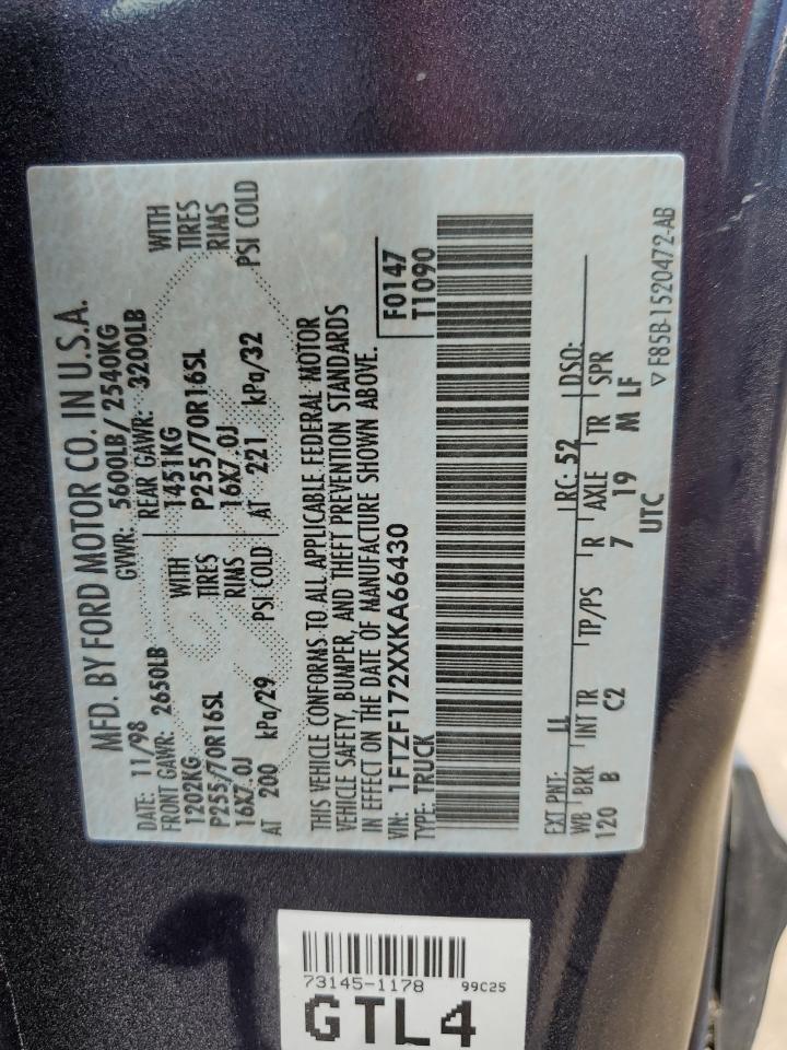 1FTZF172XXKA66430 1999 Ford F150