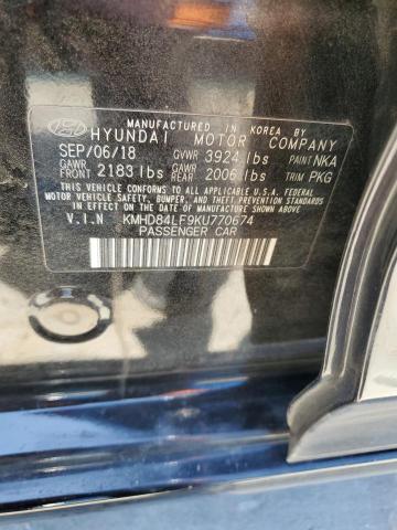 KMHD84LF9KU770674 2019 HYUNDAI ELANTRA - Image 13