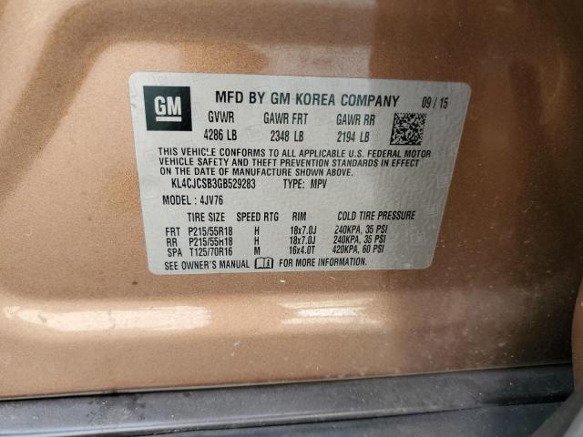 2016 Buick Encore VIN: KL4CJCSB3GB529283 Lot: 59017034