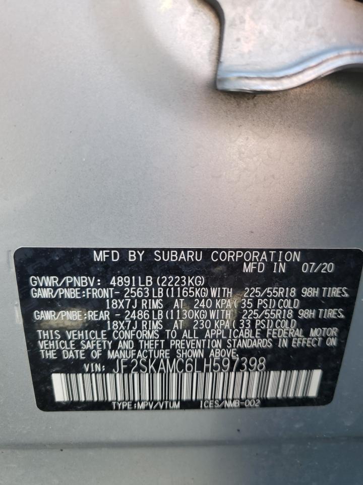 JF2SKAMC6LH597398 2020 Subaru Forester Sport