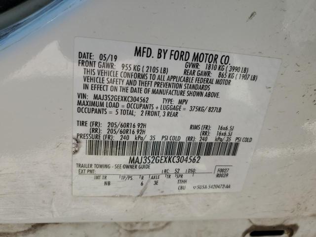2019 FORD ECOSPORT S - MAJ3S2GEXKC304562