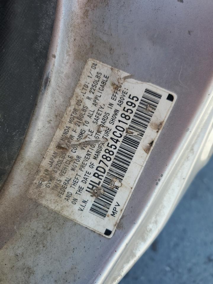 JHLRD78854C018595 2004 Honda Cr-V Ex