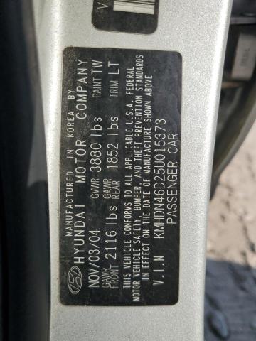 2005 Hyundai Elantra Gls VIN: KMHDN46D25U015373 Lot: 59805204