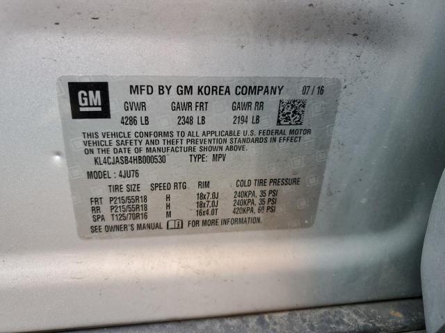 2017 Buick Encore Preferred VIN: KL4CJASB4HB000530 Lot: 60803474