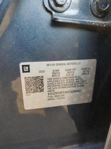 2019 CHEVROLET MALIBU LT - 1G1ZD5ST1KF124593