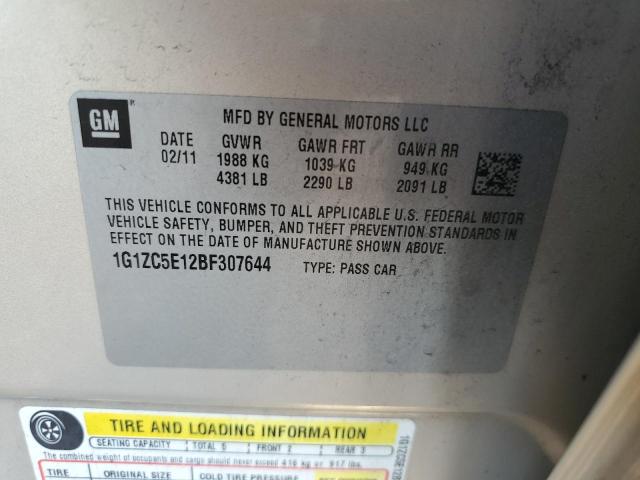 2011 Chevrolet Malibu 1Lt VIN: 1G1ZC5E12BF307644 Lot: 60063504