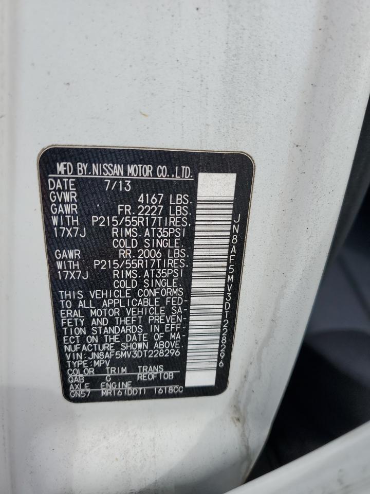 JN8AF5MV3DT228296 2013 Nissan Juke S