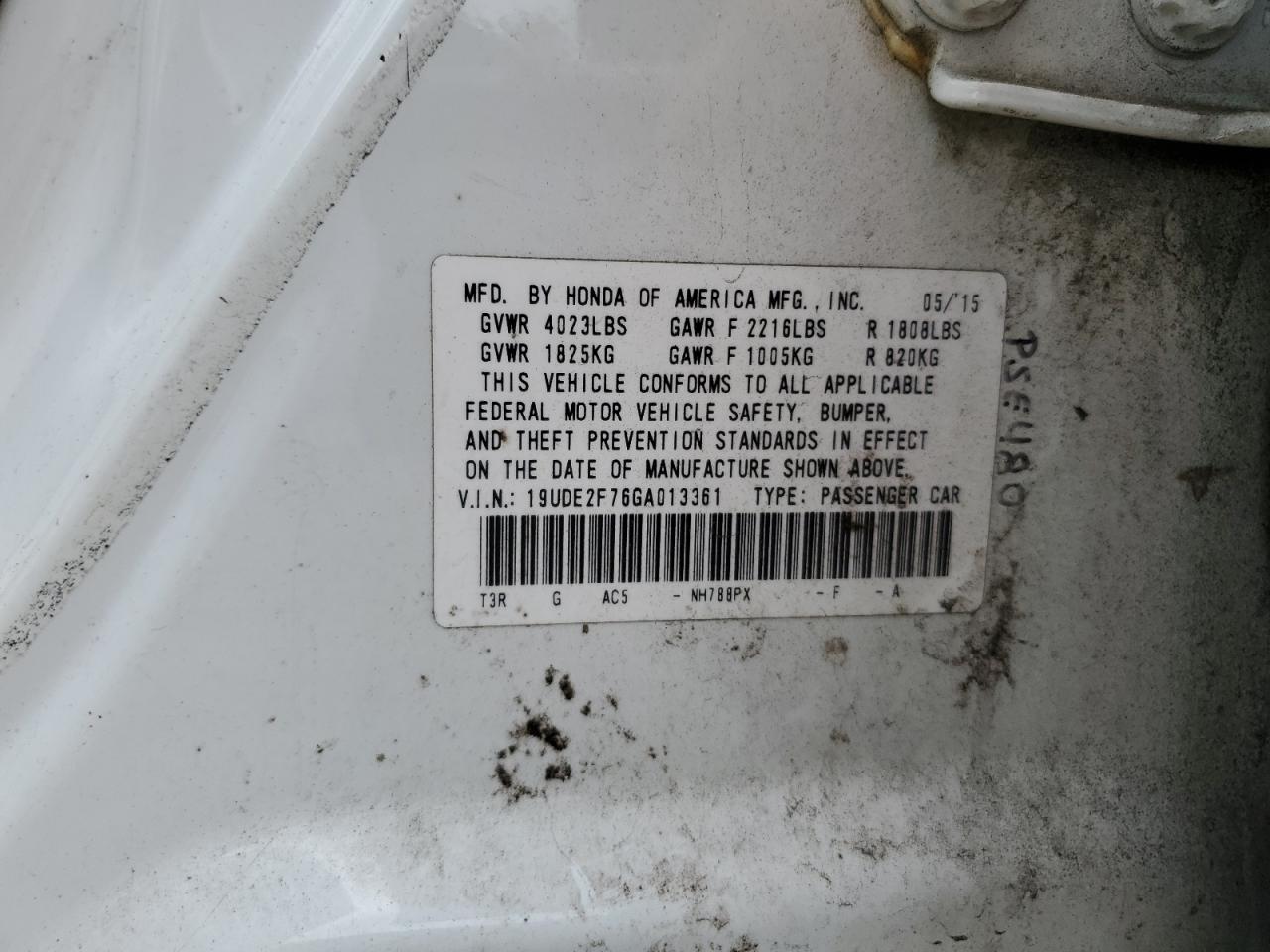 19UDE2F76GA013361 2016 Acura Ilx Premium