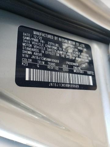 2022 Nissan Rogue Sport Sl VIN: JN1BJ1CW5NW499669 Lot: 59954514