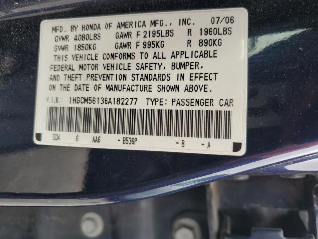 1HGCM56136A182277 2006 Honda Accord Value