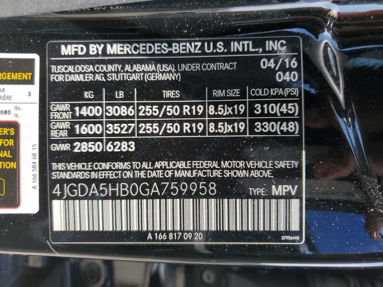 4JGDA5HB0GA759958 2016 Mercedes-Benz Gle 350 4Matic