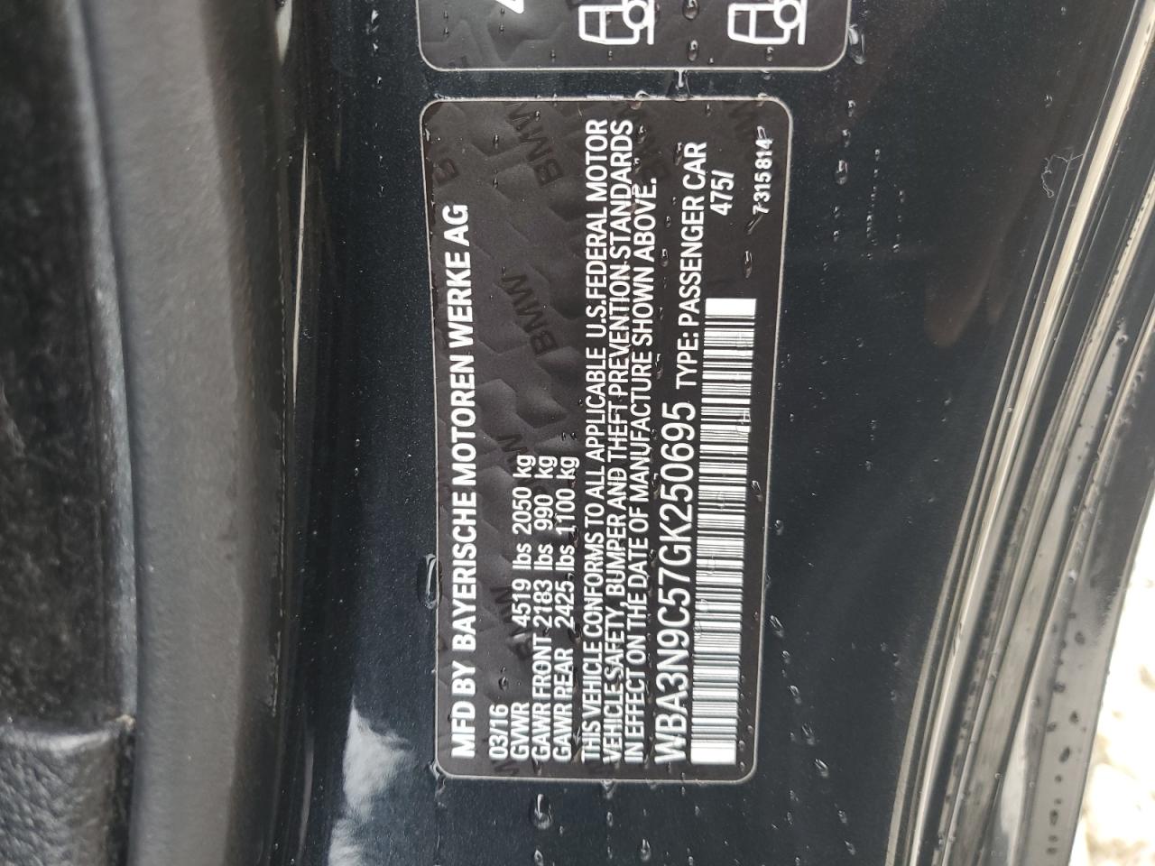 WBA3N9C57GK250695 2016 BMW 428 Xi