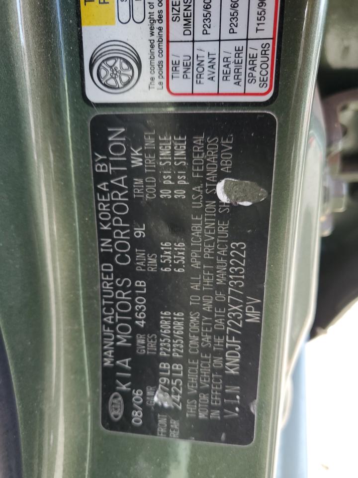 KNDJF723X77313223 2007 Kia Sportage Ex