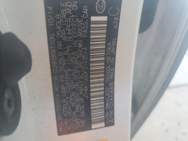 2015 Lexus Es 350 VIN: JTHBK1GG0F2163514 Lot: 55573164