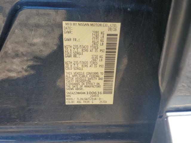 2017 Nissan Murano S VIN: 5N1AZ2MH6HN100636 Lot: 57068174