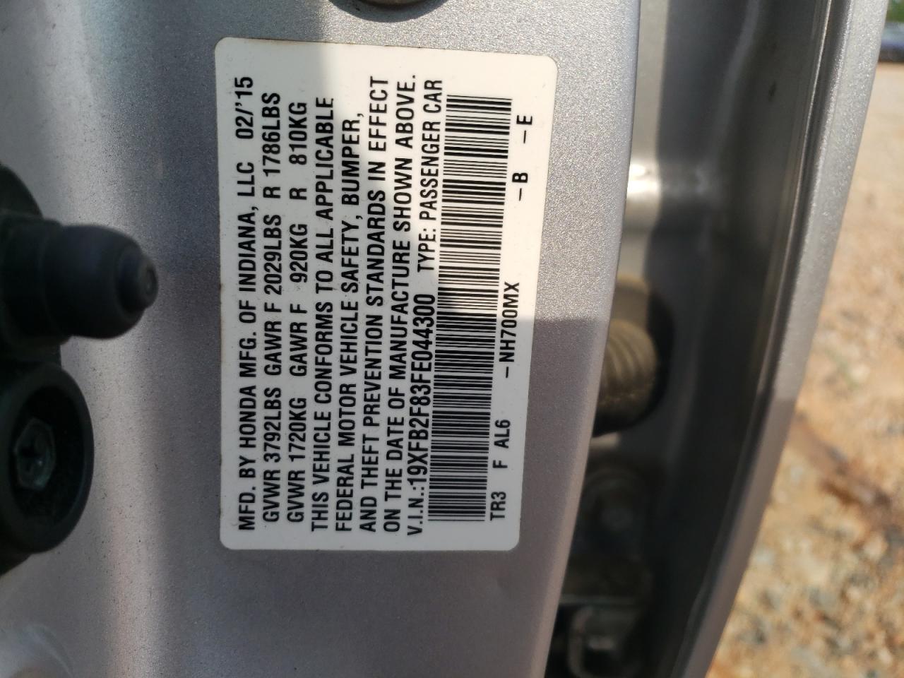19XFB2F83FE044300 2015 Honda Civic Ex 19XFB2F83FE044300 2015 Honda Civic Ex