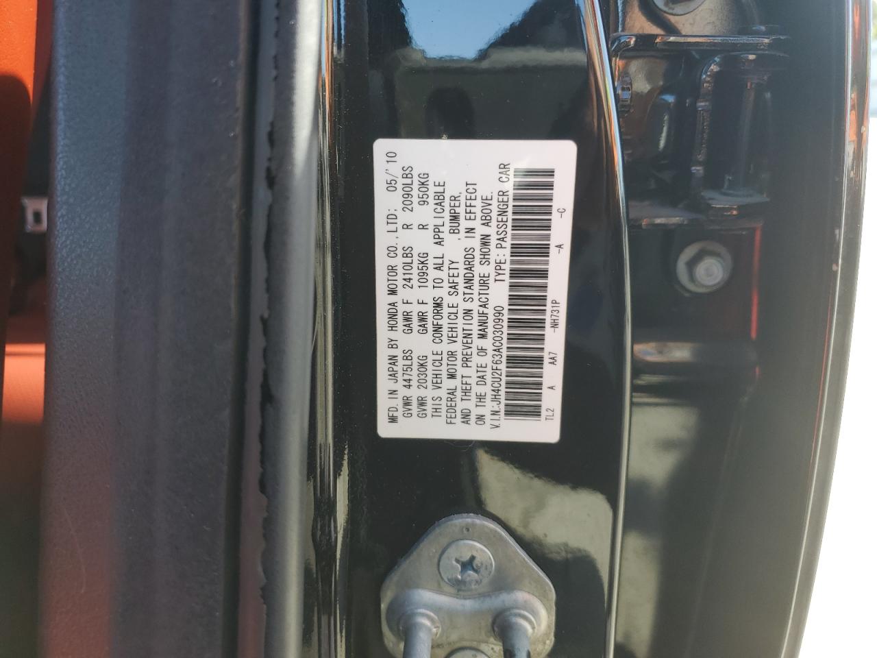 JH4CU2F63AC030990 2010 Acura Tsx