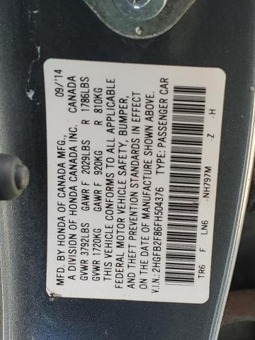 2015 HONDA CIVIC EX - 2HGFB2F86FH504376