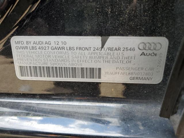 2011 Audi A4 Premium Plus VIN: WAUFFAFL8BN037803 Lot: 56632624