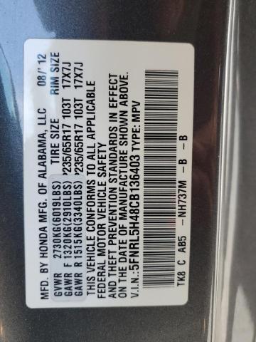 2012 Honda Odyssey Ex VIN: 5FNRL5H48CB136403 Lot: 59082714