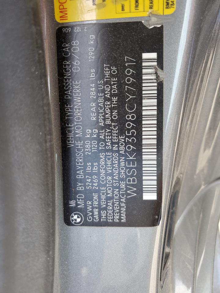 WBSEK93598CY79917 2008 BMW M6