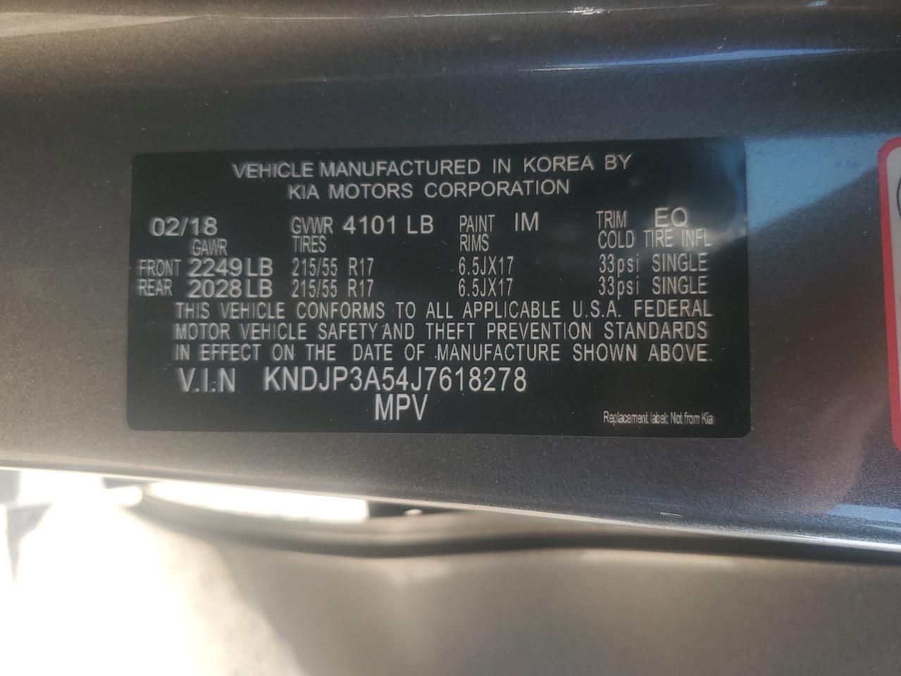 KNDJP3A54J7618278 2018 Kia Soul +