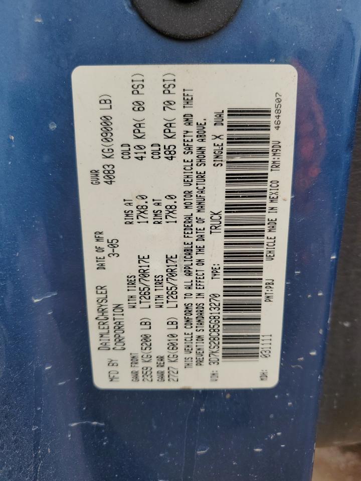 3D7KS28C85G813270 2005 Dodge Ram 2500 St