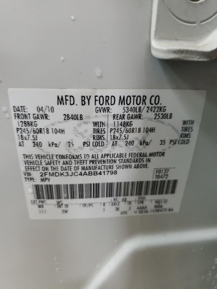 2FMDK3JC4ABB41798 2010 Ford Edge Sel