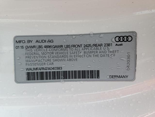 2015 Audi A5 Premium Plus VIN: WAUMFAFR4FA040383 Lot: 58735024