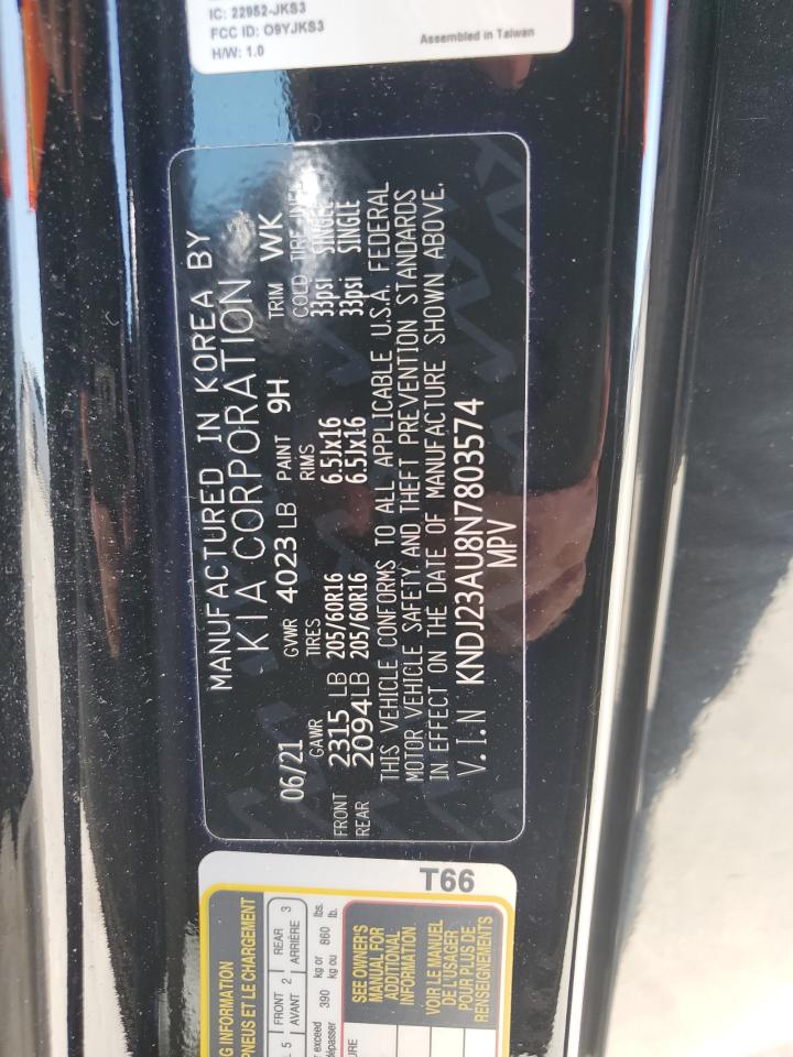 KNDJ23AU8N7803574 2022 Kia Soul Lx