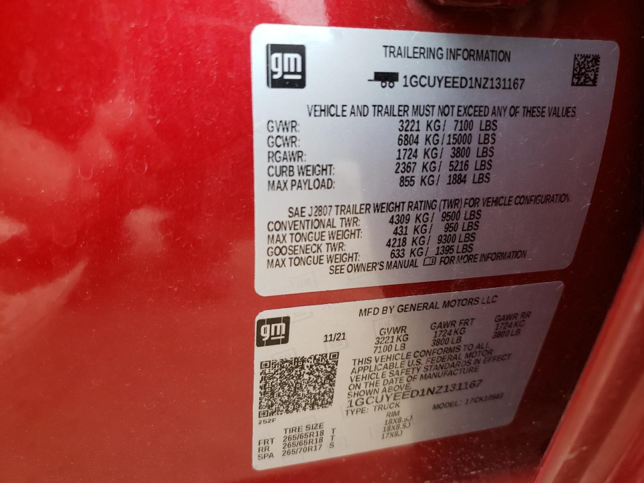 1GCUYEED1NZ131167 2022 Chevrolet Silverado Ltd K1500 Rst