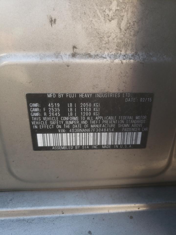 4S3BNAN67F3048454 2015 Subaru Legacy 2.5I Limited