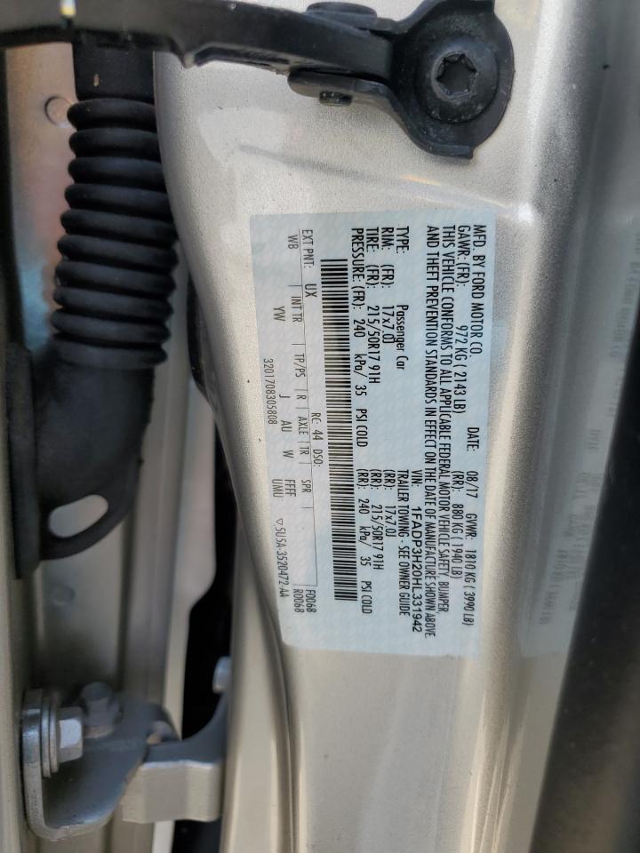 1FADP3H20HL331942 2017 Ford Focus Sel