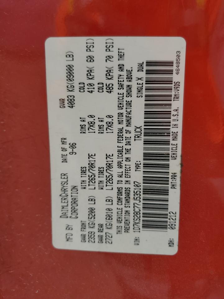 1D7KS28C77J535107 2007 Dodge Ram 2500 St