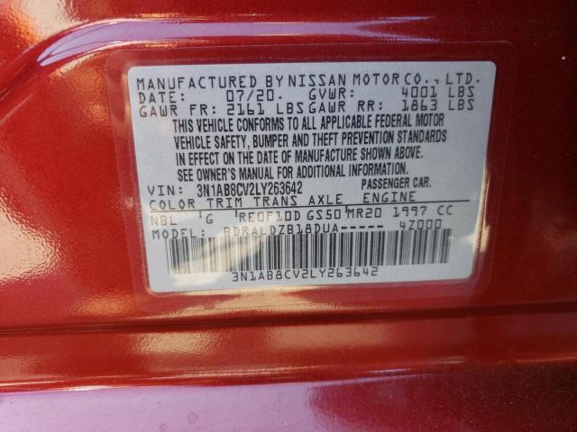 2020 Nissan Sentra Sv VIN: 3N1AB8CV2LY263642 Lot: 58137954