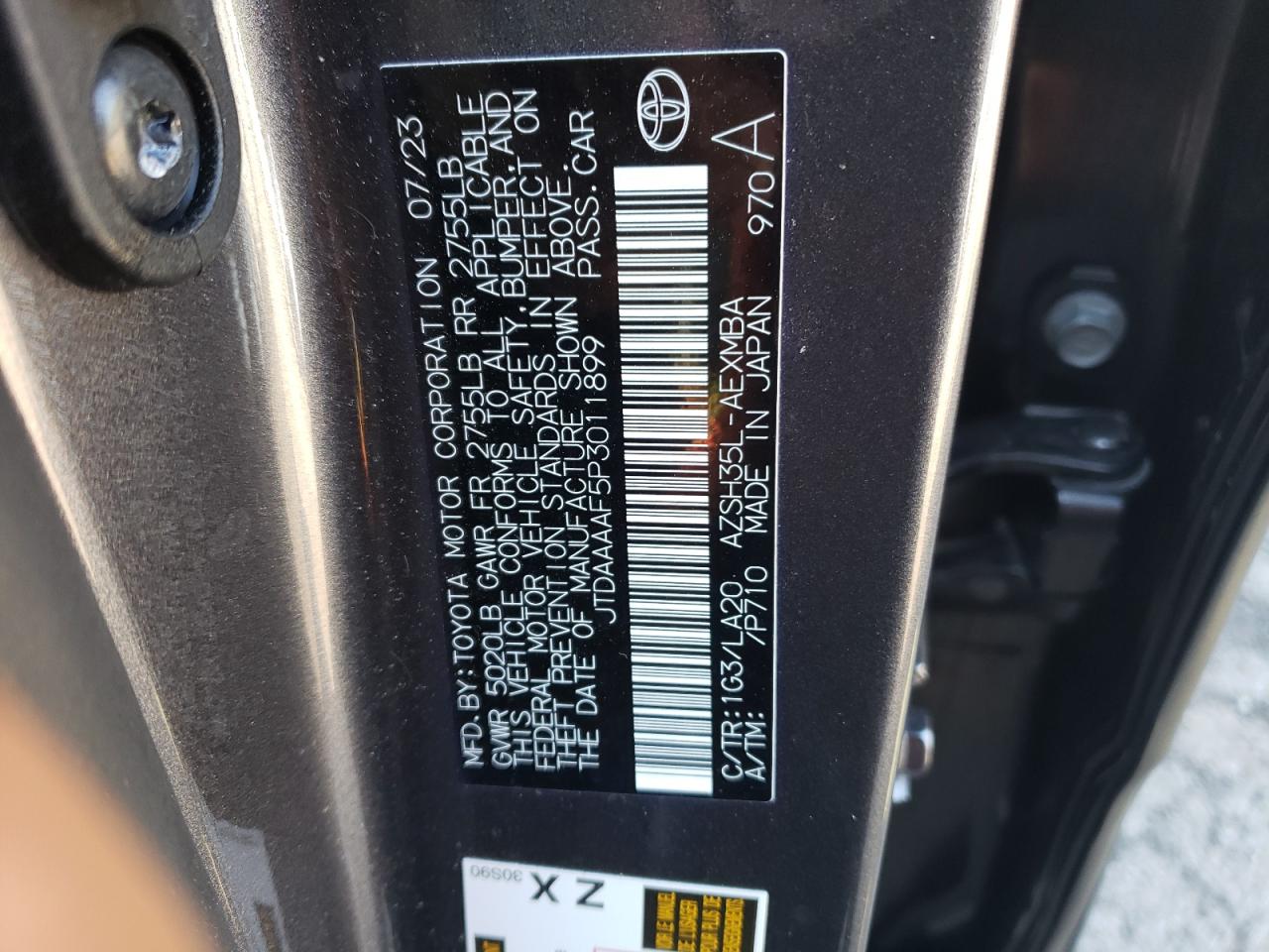 JTDAAAAF5P3011899 2023 Toyota Crown Xle