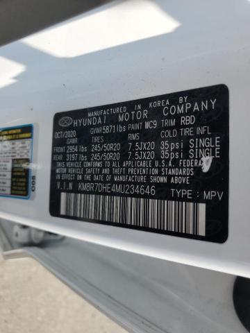 2021 Hyundai Palisade Calligraphy VIN: KM8R7DHE4MU234646 Lot: 58077144