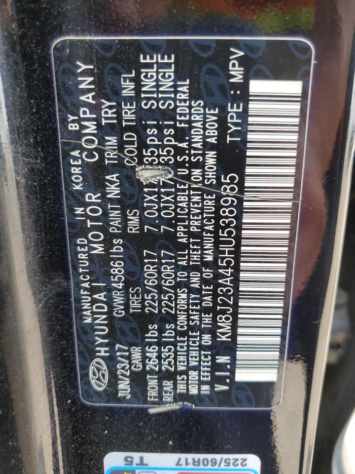 KM8J23A45HU538985 2017 Hyundai Tucson Se