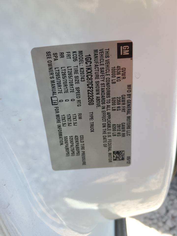 1GC1KXC87CF223260 2012 Chevrolet Silverado K2500 Heavy Duty Lt