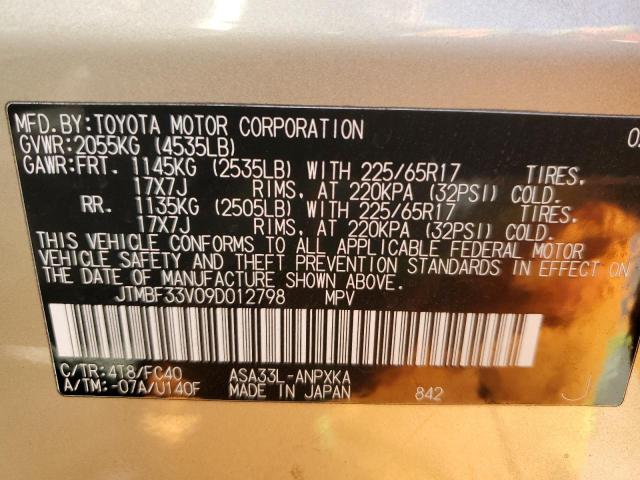 2009 Toyota Rav4 VIN: JTMBF33V09D012798 Lot: 60897794