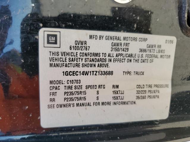 1996 Chevrolet Gmt-400 C1500 VIN: 1GCEC14W1TZ133688 Lot: 59748054