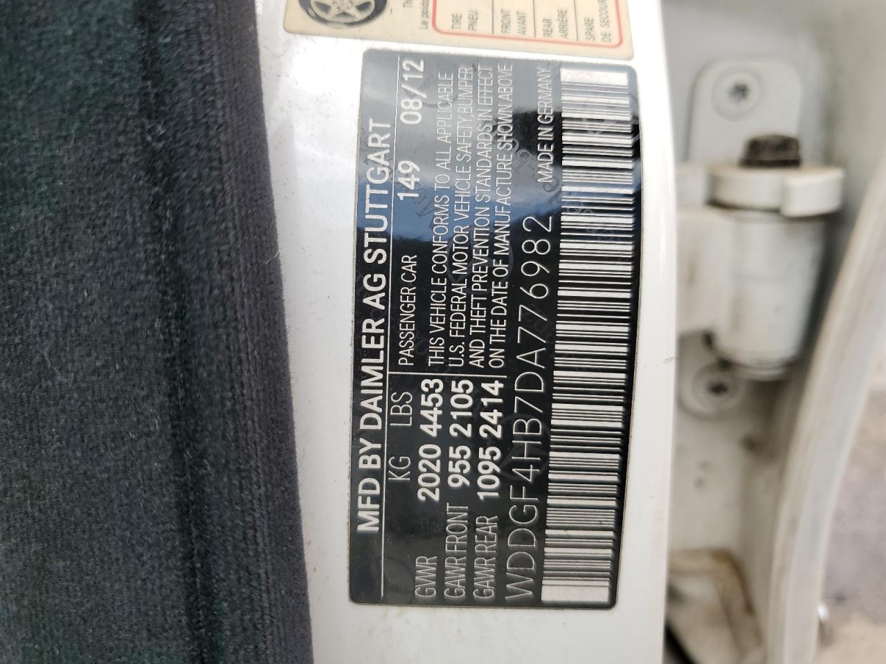 WDDGF4HB7DA776982 2013 Mercedes-Benz C 250