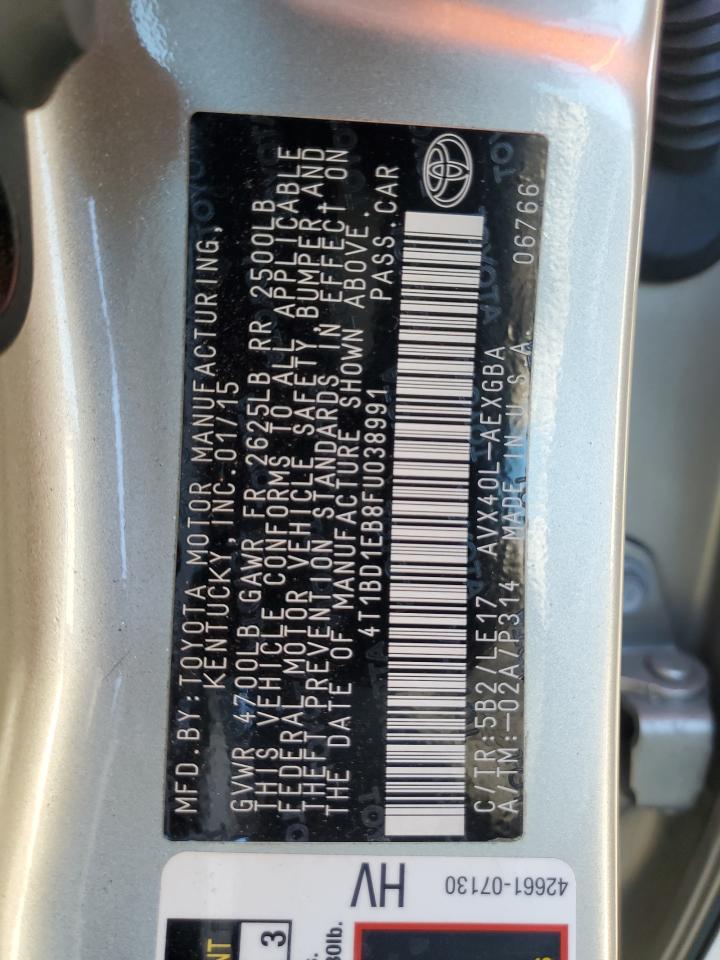 4T1BD1EB8FU038991 2015 Toyota Avalon Hybrid